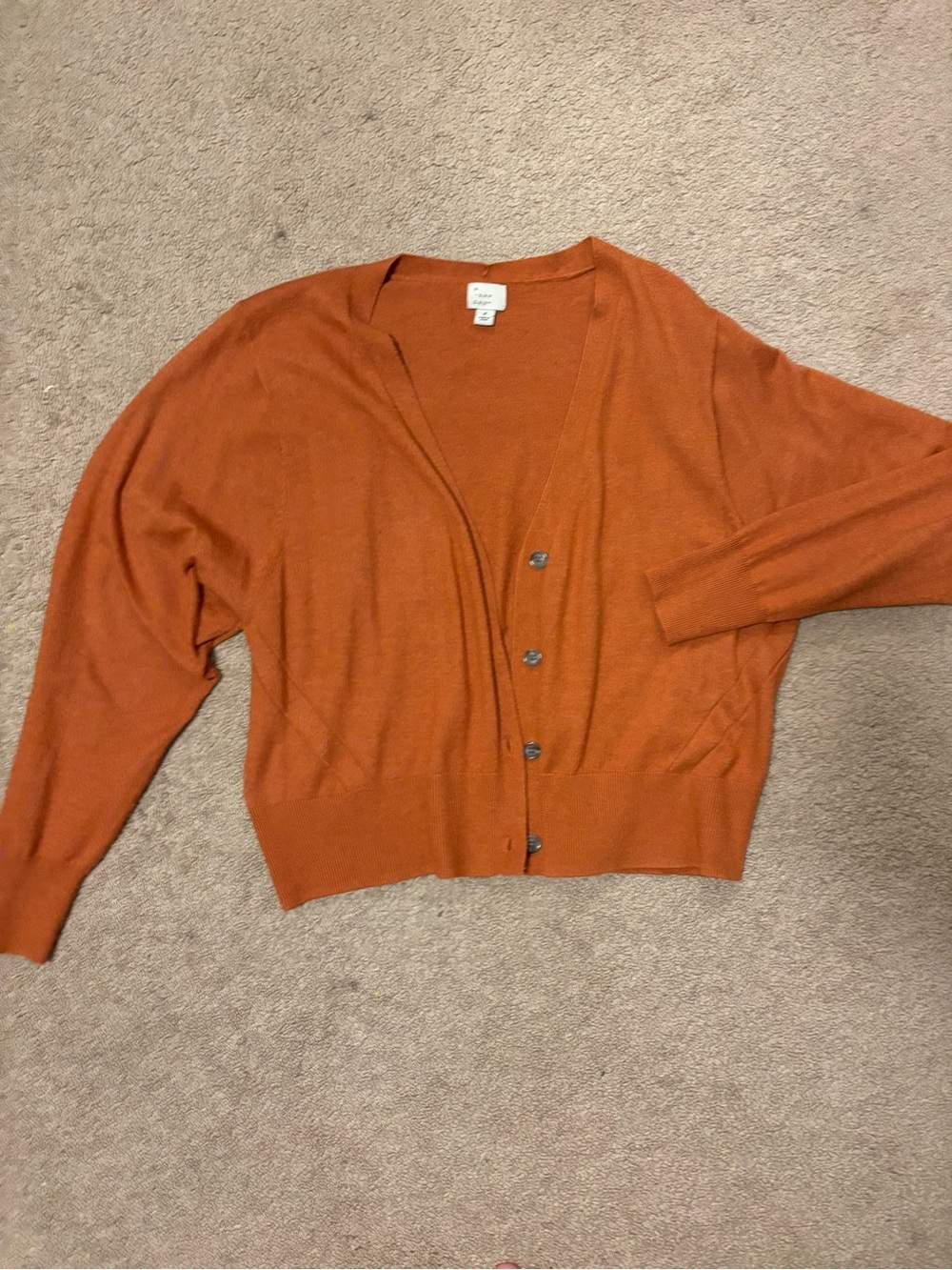a new day Burnt Orange Lightweight Button Cardigan